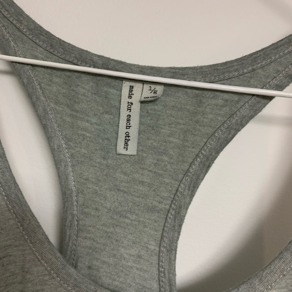 Made for each other basic grey tank sz L - Picture 2 of 3